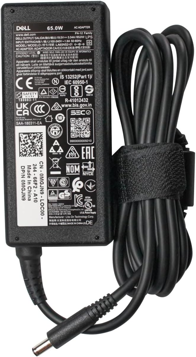 Genuine Original Dell 65w Small Pin charger with UK mains da65nm111