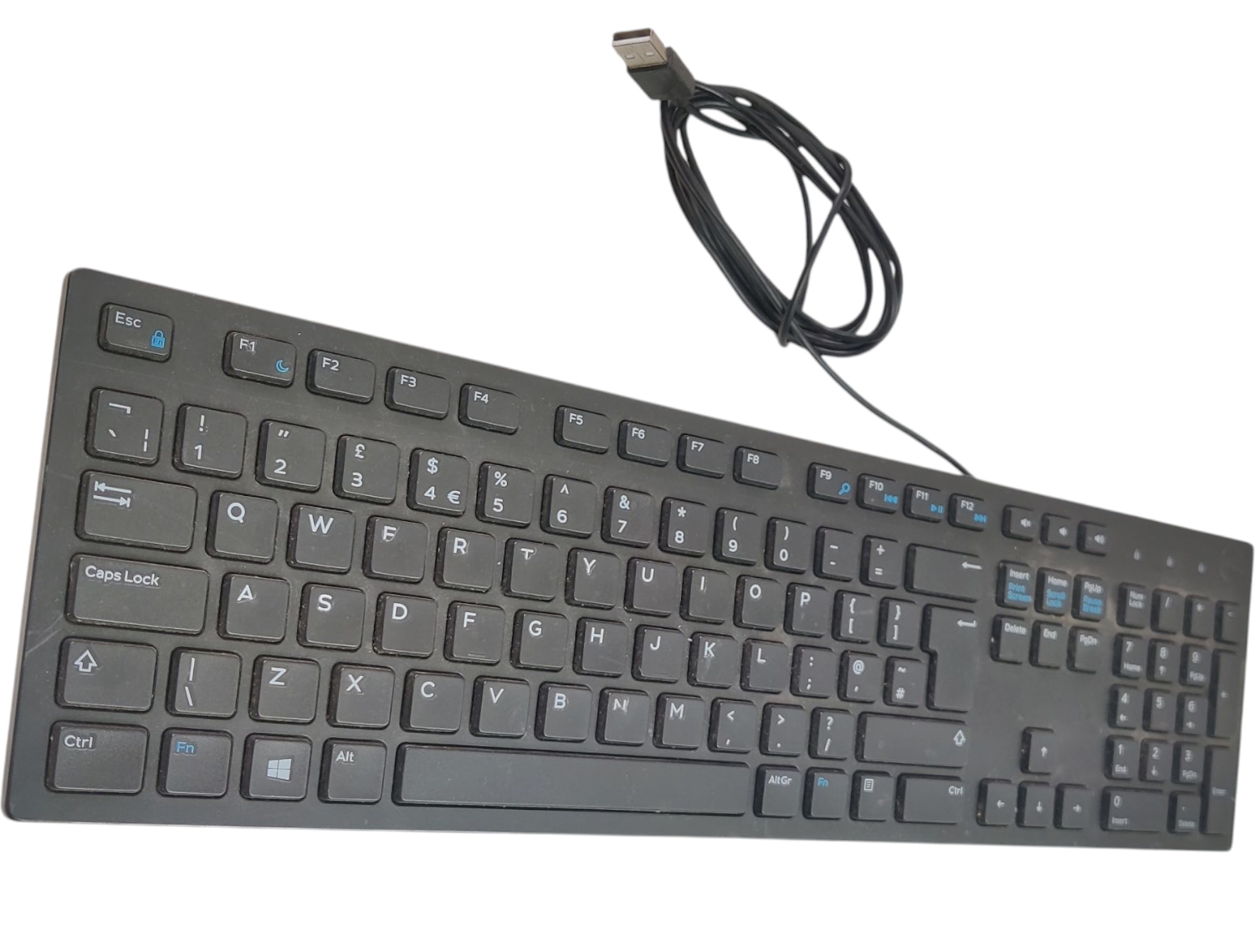 Lightly Used Dell KB216-BK/0RX6RM RX6RM UK QWERTY USB Keyboard (Black) Multimedia