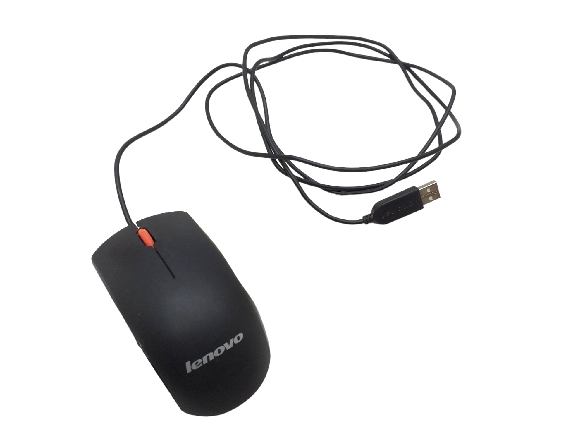 Used Lenovo 3 Button USB Wired Scroll Wheel Mouse