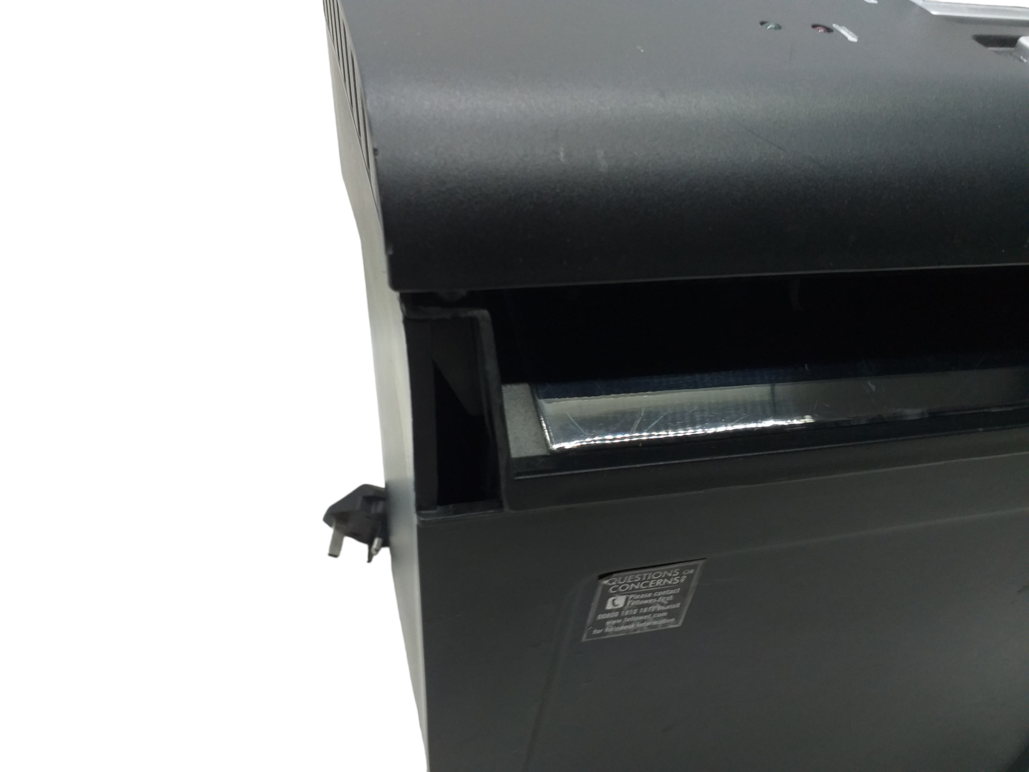 Fellowes P-48C 8 Sheet Cross-Cut Black Paper Shredder - Image 3