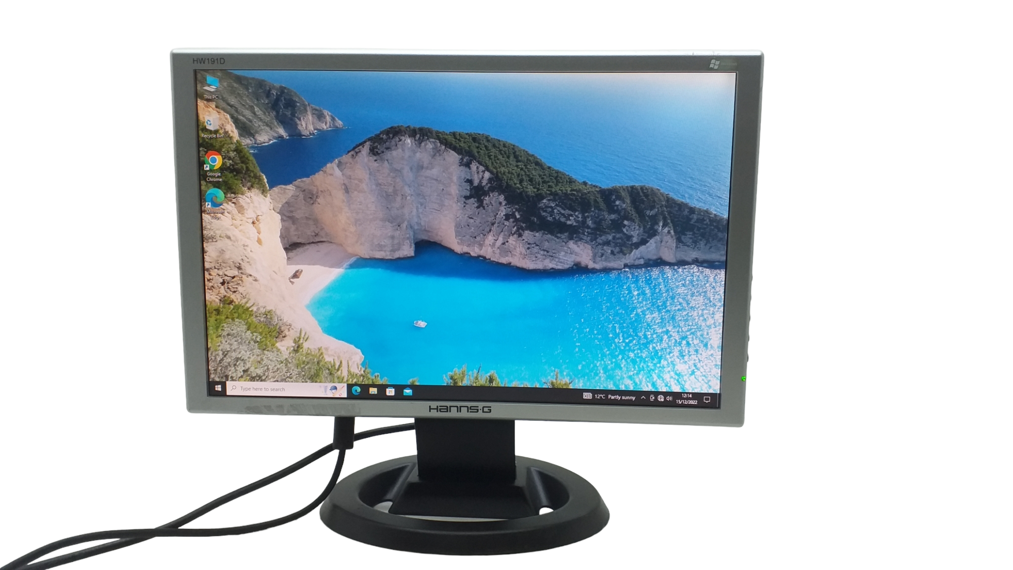 Hanns-G HW191D 19” Widescreen LCD VGA, DVI Monitor with vga and mains cable