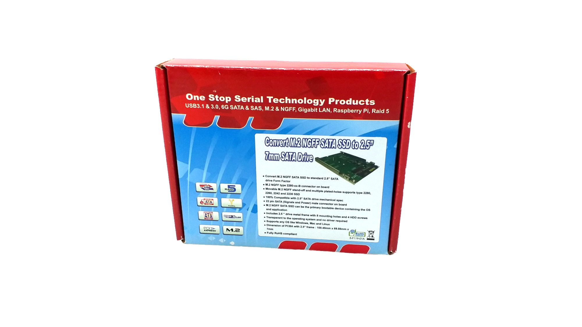 M.2 NGFF SATA SSD to 2.5″ 7mm SATA Drive Adapter | UKComputerparts