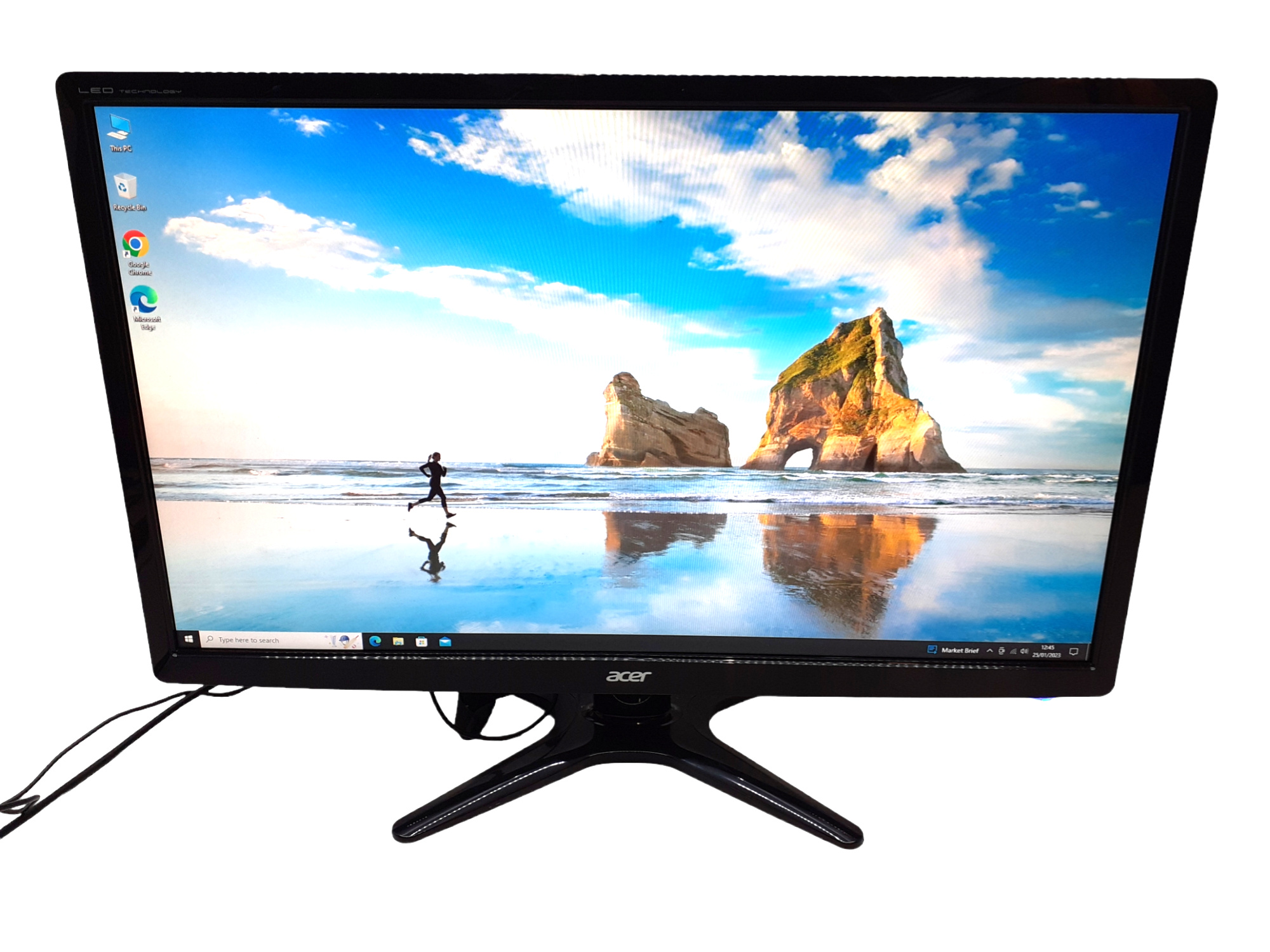 Acer G246HL 24" Widescreen LCD Monitor with vga and mains cable