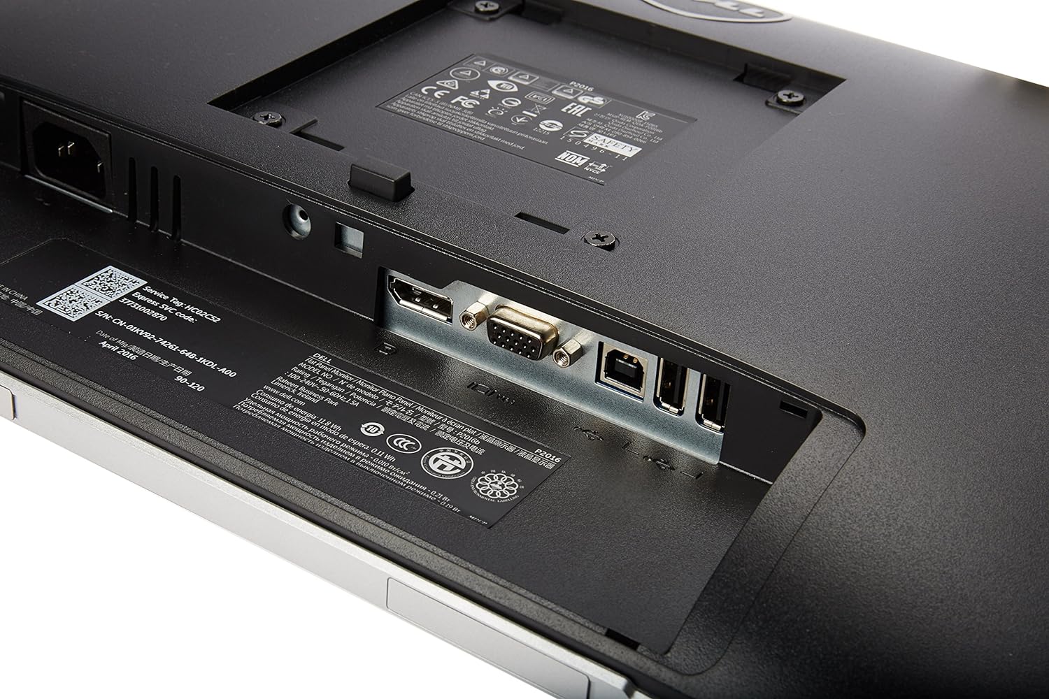 Dell P2016 20" WIDESCREEN LED Monitor usb hub vga and mains cable - Image 3