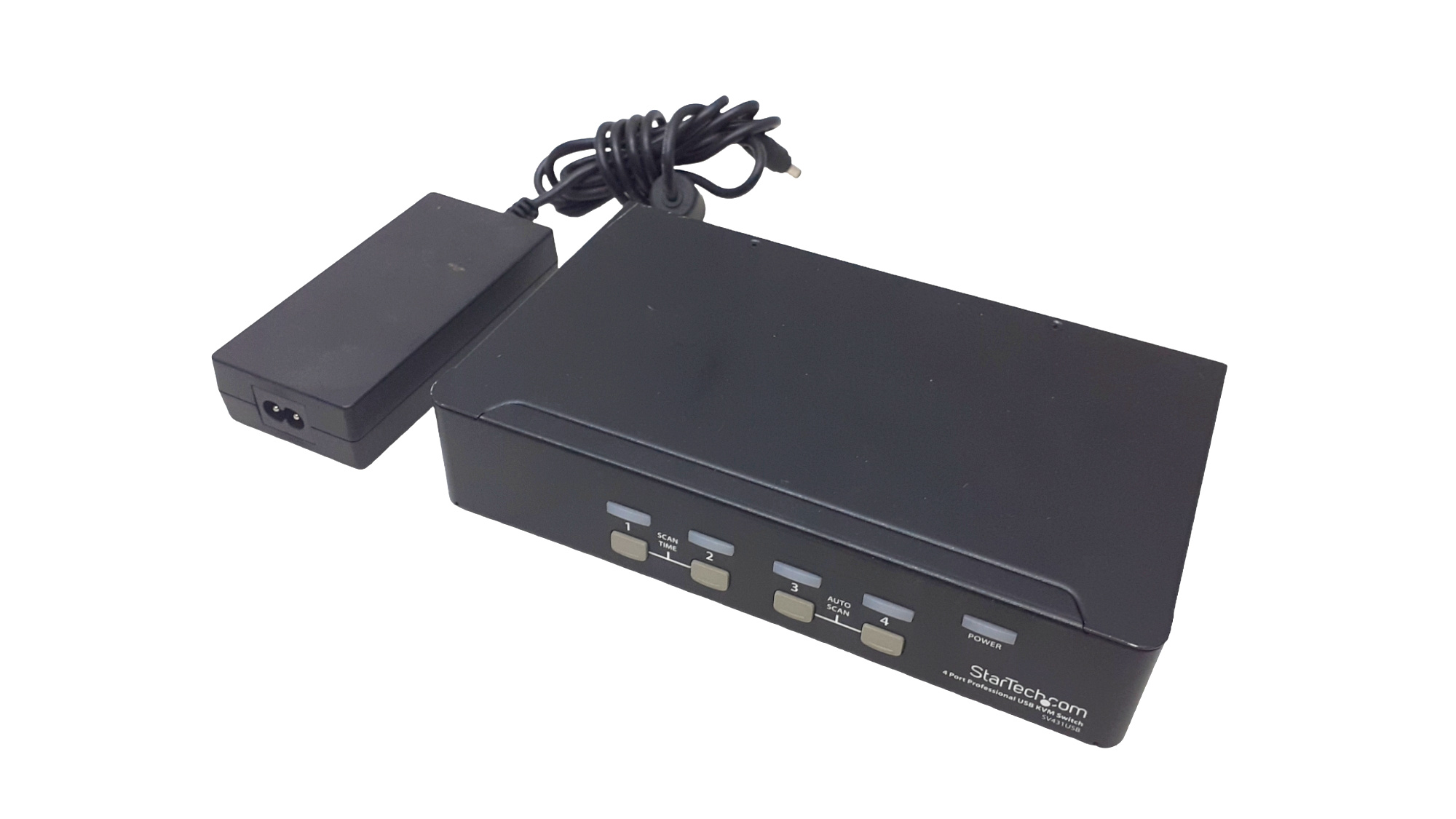 StarTech.com 4 Port KVM VGA USB Switch with Mains Adapter SV431USB