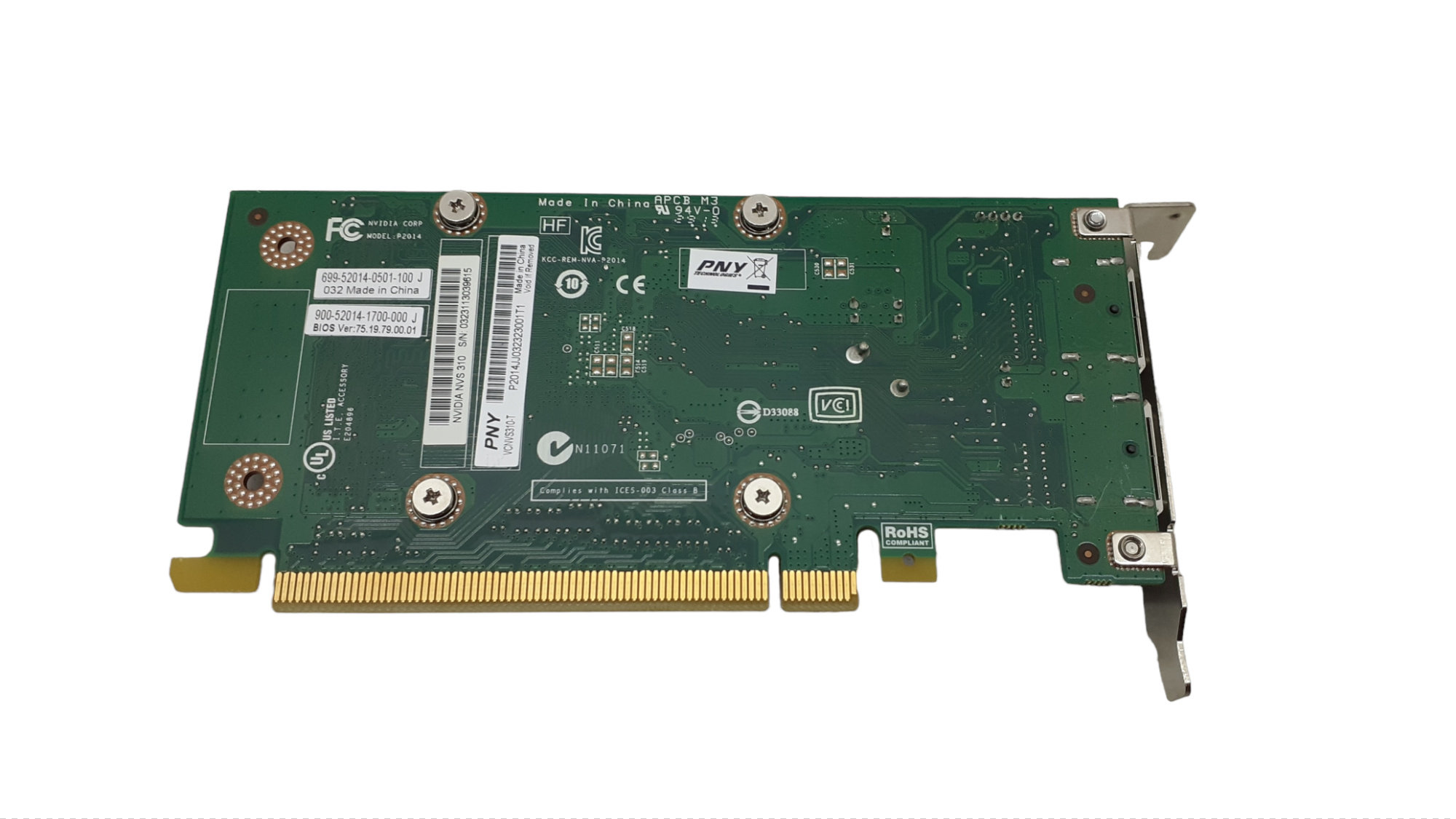 PNY nVidia Quadro NVS 310 512MB DDR3 PCIe x16 Graphics Card VCNVS310-T - Image 3