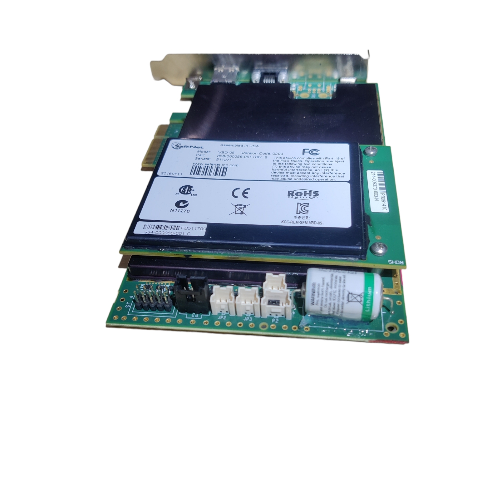 SafeNet High-End Intelligent PCI-E Adapter Card VBD-05 Code: micro -d usb - Image 4