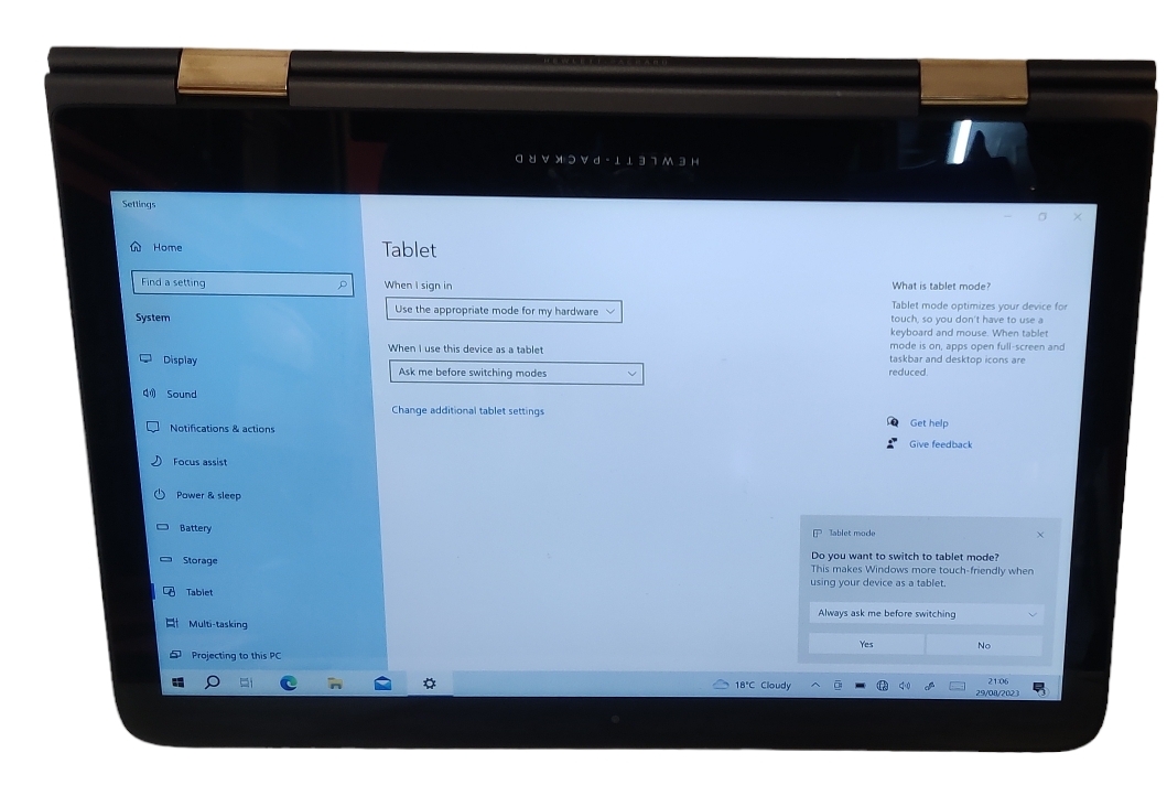 HP SPECTRE X360 TOUCHSCREEN LAPTOP CONVERTIBLE I5 6TH GEN 8GB 256GB WINDOWS 10 - Image 5