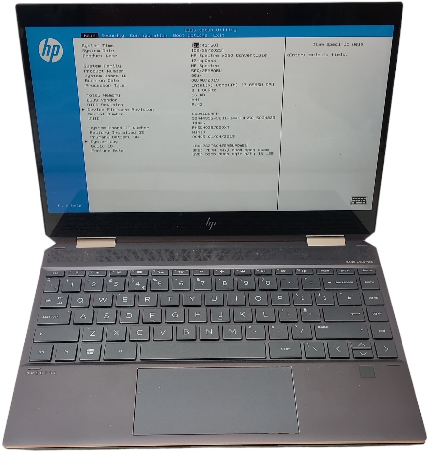 HP SPECTRE X360 TOUCHSCREEN LAPTOP CONVERTIBLE I7 8TH GEN 16GB 256GB WINDOWS 11 - Image 8