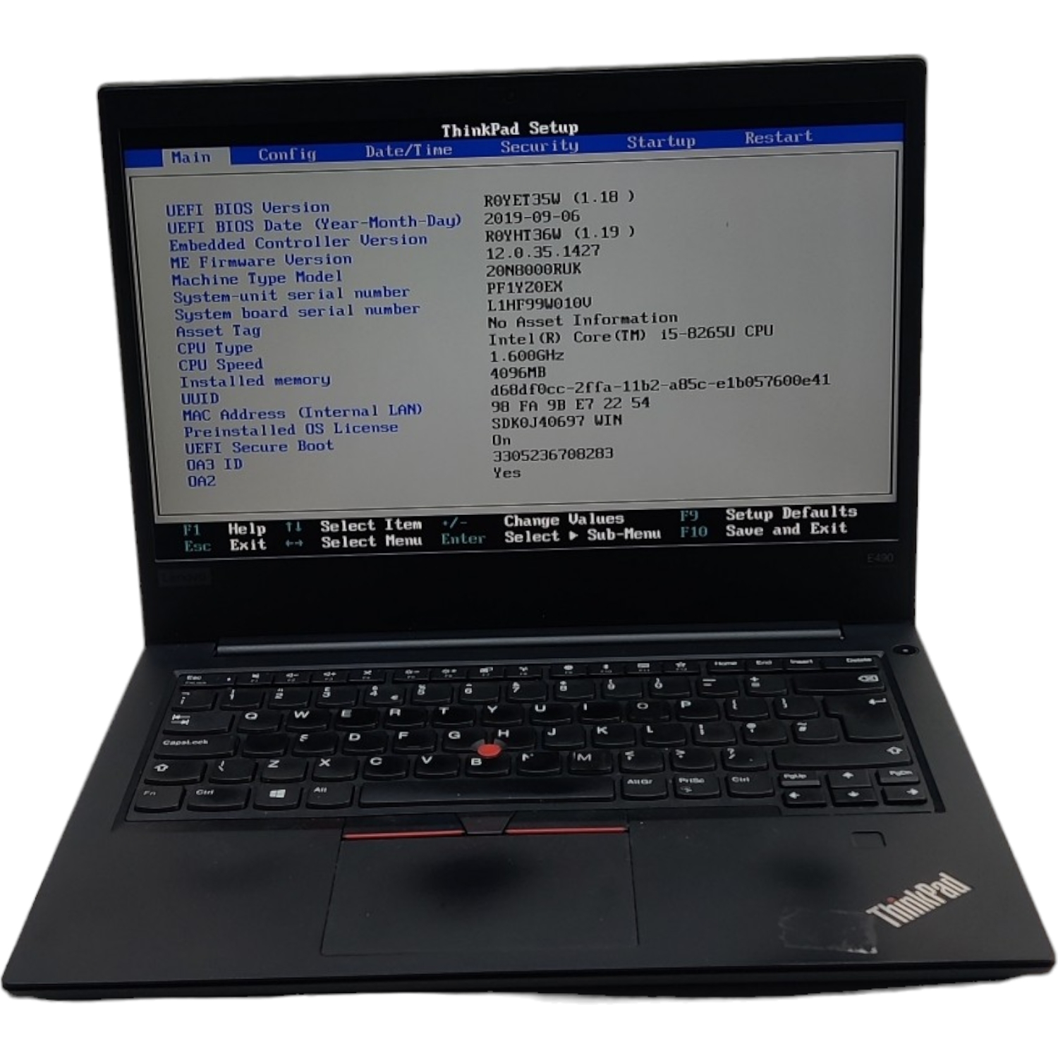 Lenovo ThinkPad E490 - Intel Core i5-8265U - for parts - Image 5