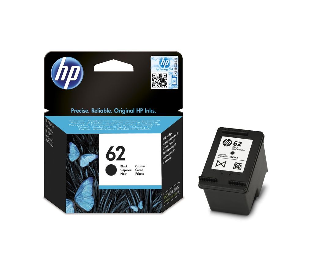 Genuine HP 62 Black Ink Cartridge C2P04AE 2021