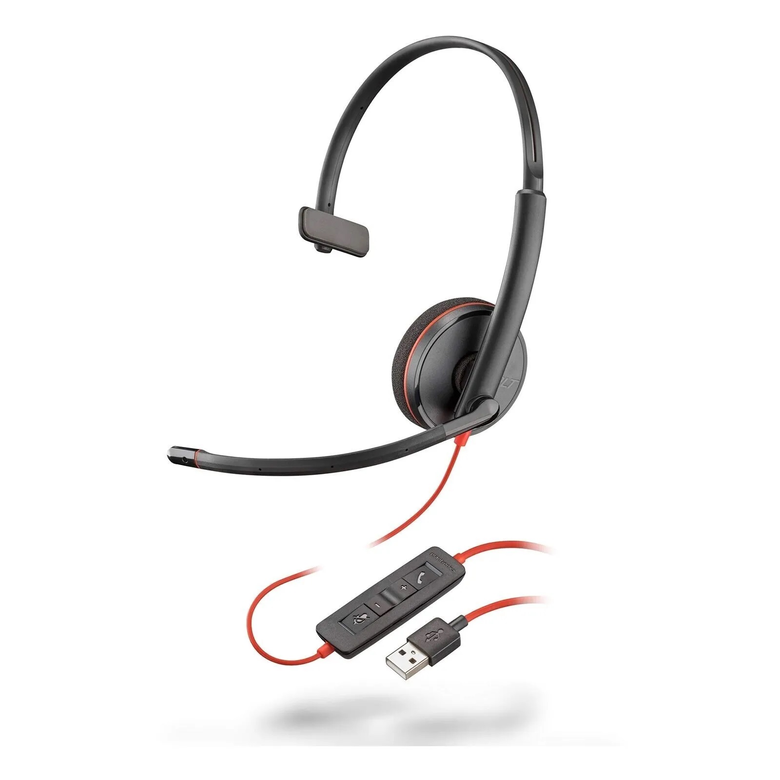 New Plantronics Blackwire C3210 Monaural Over the Head Headband USB Computer Headset