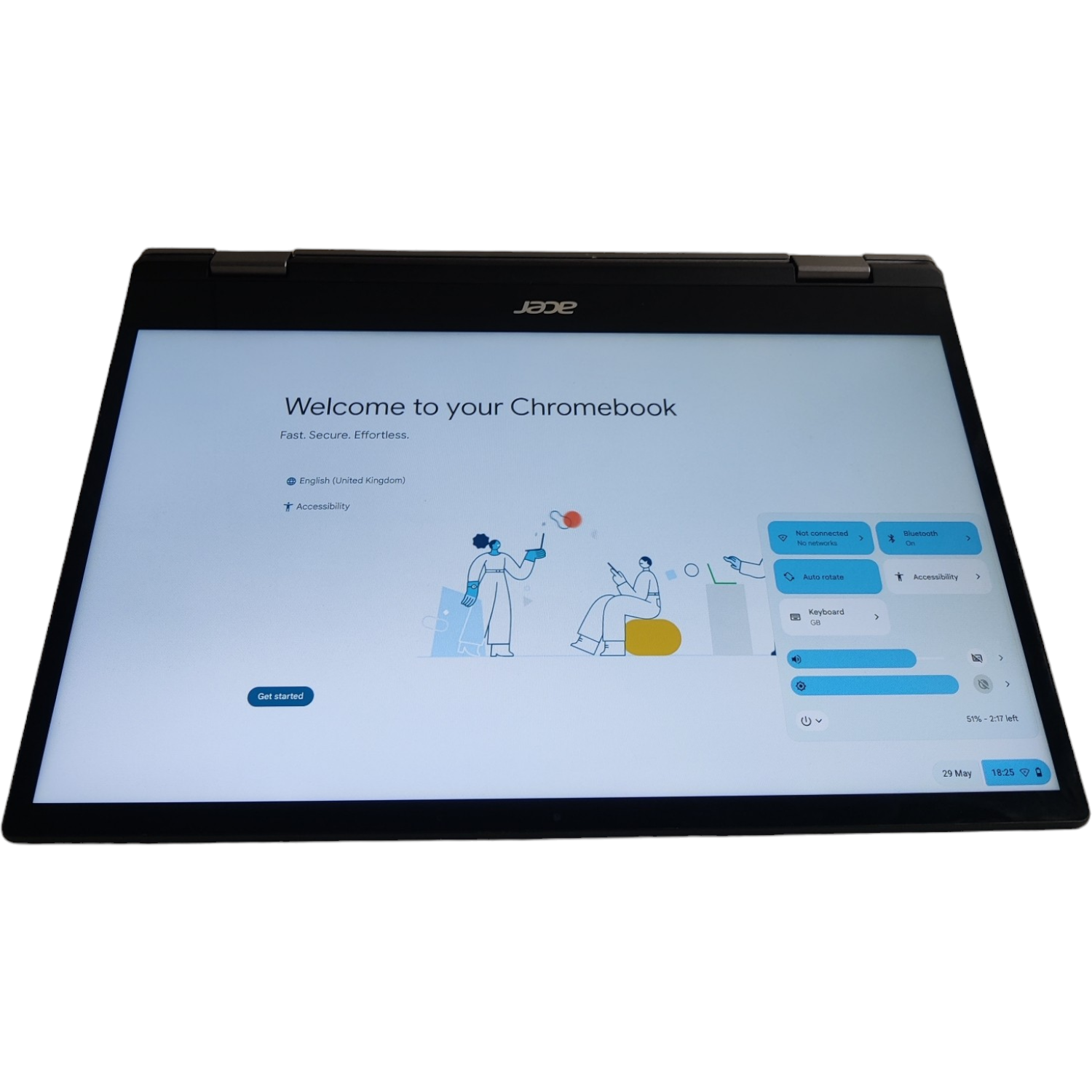 Acer Chromebook Spin 513 13.3" Touchscreen 128GB eMMC, 8GB RAM, ChromeOS Silver Grey LTE) - Image 12