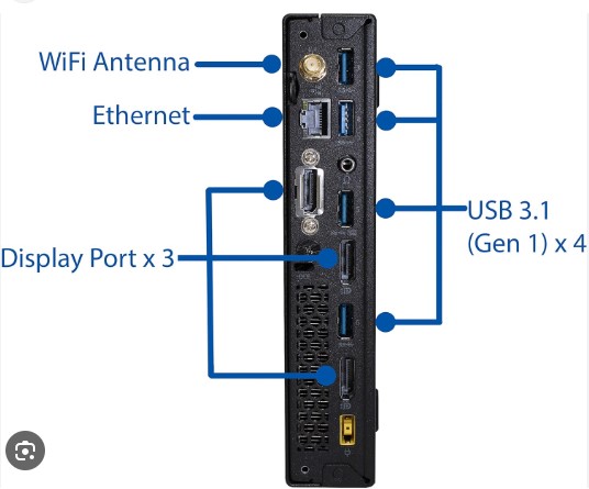 Lenovo ThinkCentre M900 MICRO PC Intel i7-6700T, 8GB RAM, 256GB NVME WIFI Windows 11 Power Supply - Image 2
