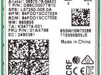 Intel AX201NGW 01AX798 802.11ax NGFF M.2 Wi-Fi 6 Bluetooth 5.2 Card AX201