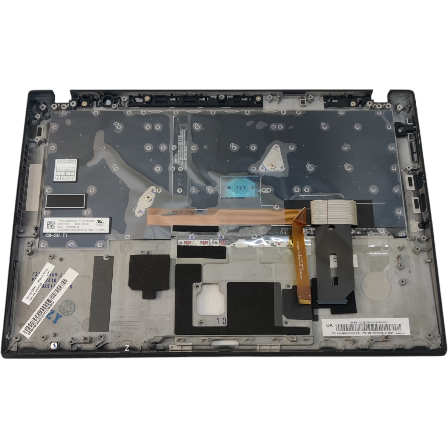 New Genuine C-Cover Palmrest with UK Keyboard 02HM307 for Lenovo ThinkPad T490s - Image 3