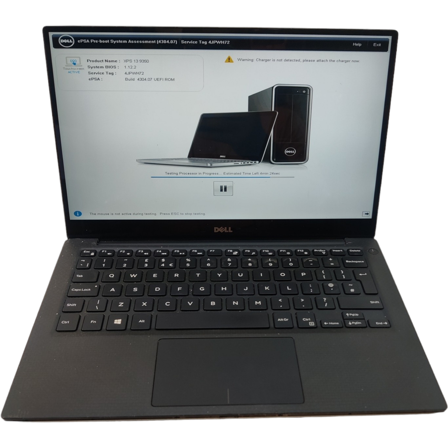 Dell XPS 13 9350 13.3" Touchscreen Laptop - i7 6500 16GB RAM FOR PARTS - BIOS LOCKED - BATTERY OLD - Image 6