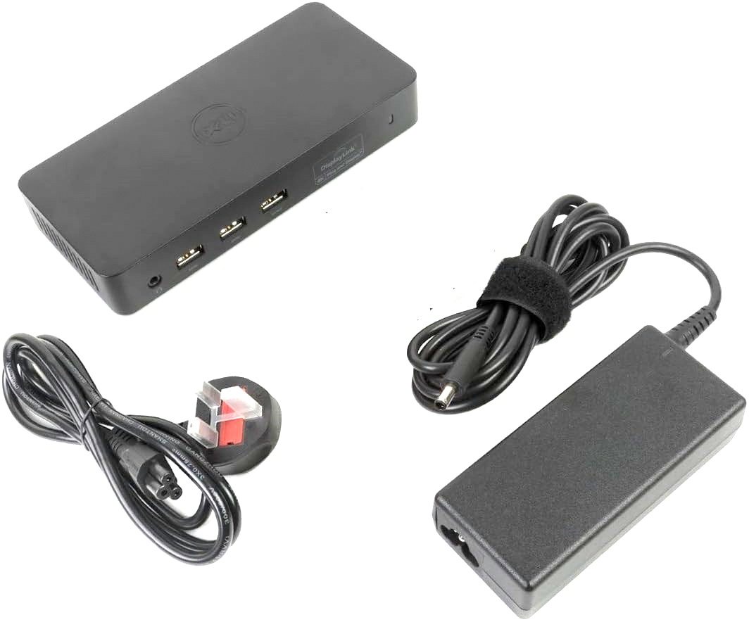 Dell D3100 USB 3.0 Ultra HD 4K Docking Station - WITH PSU