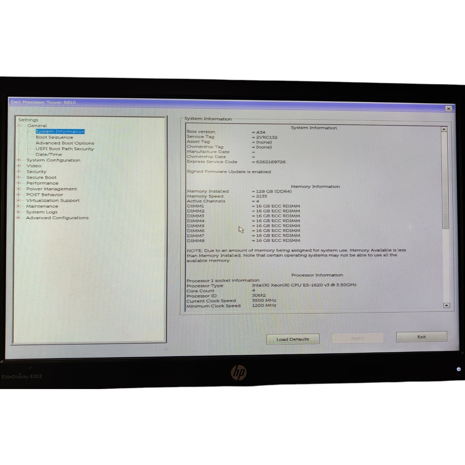 Dell Precision T5810 Workstation -128GB ECC RAM Xeon E5-1620 v3 3.5GHz Quadro 400 DVI Displayport 512MB Graphics No Hard Drive - Image 4