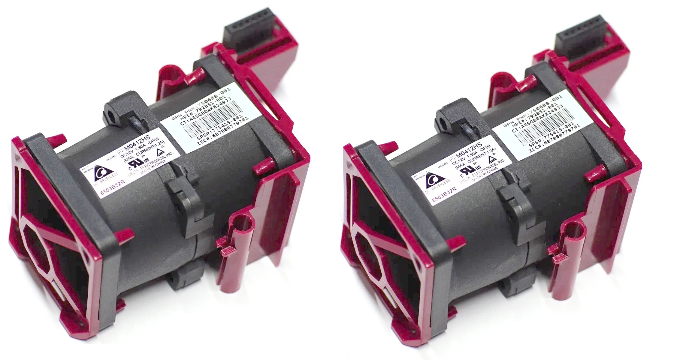 PAIR HP Proliant DL360 G9 Gen9 Server Fan 12V 1.5A Delta PFM0412HS 792851-001 775415-001