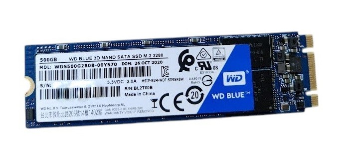 WD Blue 3D NAND 500GB M.2 2280 SATA SSD – WDS500G2B0B