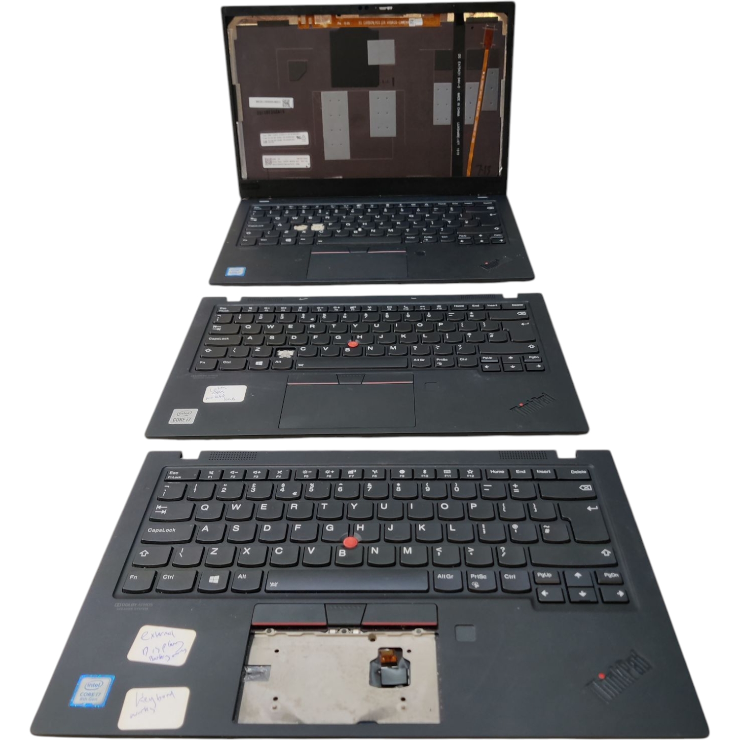 Lot *FOR PARTS*LENOVO 3 x X1 CARBON Intel I7 1 x 10th and 2 x 8th 16GB - no screens