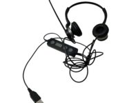 Jabra BIZ 2300 USB / USB C Duo Wired Office Headset 2399-829-109 with usb c adapter
