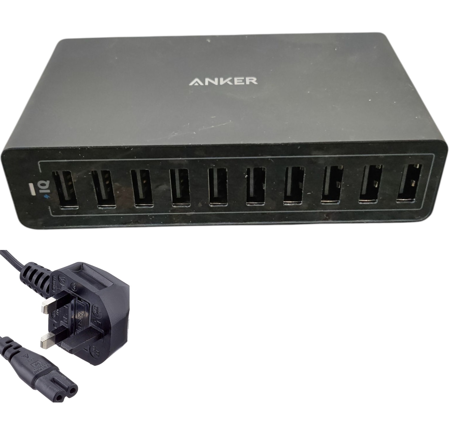 Anker 60W 10-Port USB Wall Charger PowerPort 10 A2133 with mains lead