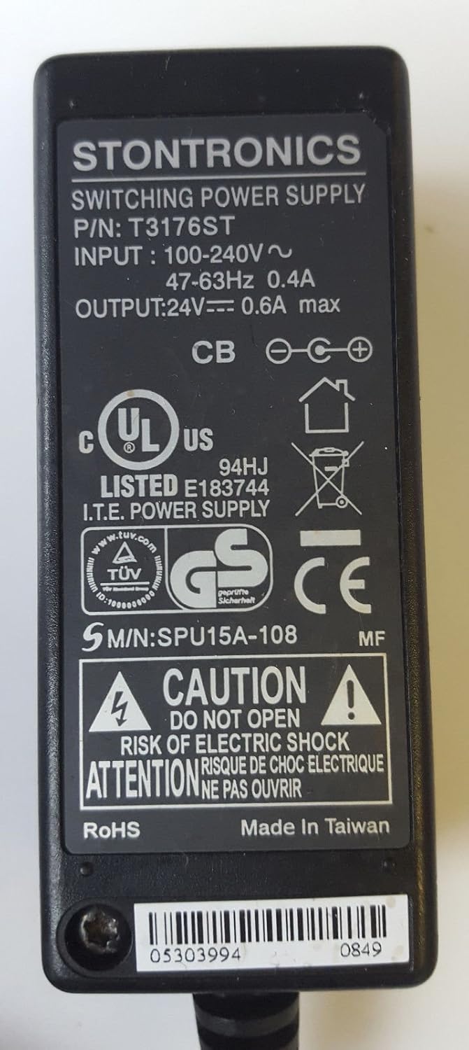 STONTRONICS SPU15A-108 AC/DC 4 pin POWER ADAPTER 24V 0.6A T3176ST WITH UK MAINS - Image 6
