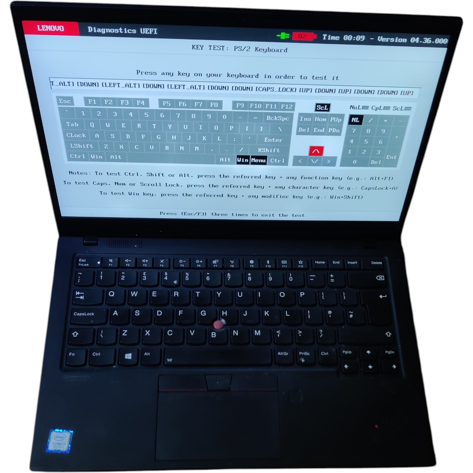 Lenovo X1 Carbon 7 *FOR PARTS - pressure marks on screen - faulty battery * Intel i7 8565u 16GB Ram ThinkPad - Image 5