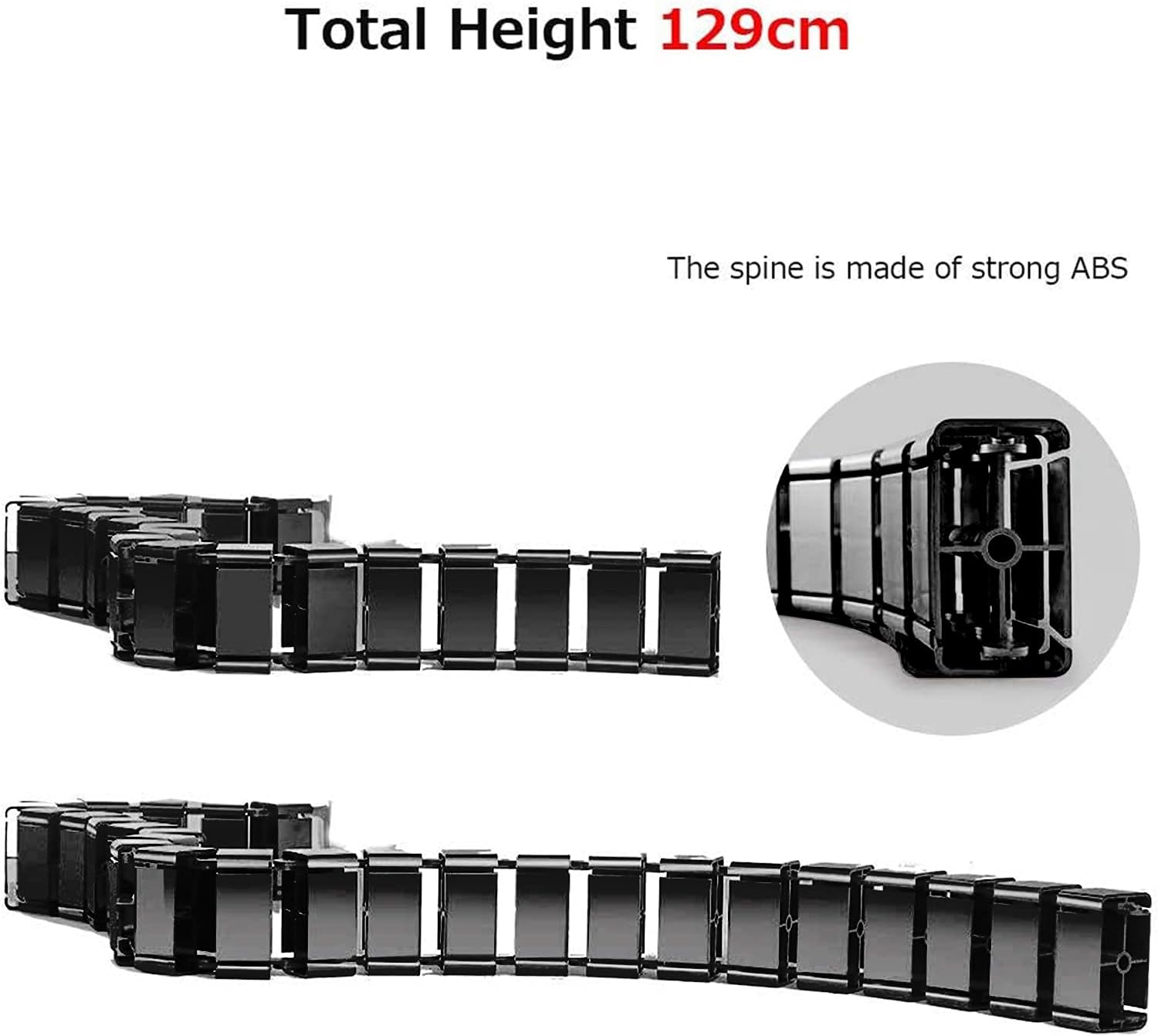 FLEXISPOT CMP017 Deluxe Cable Spine 128 cm Cable Management Sleeves Wires Cable Tidy Organizer for Standing Desk Office desks Height Adjustable Desk - Image 5