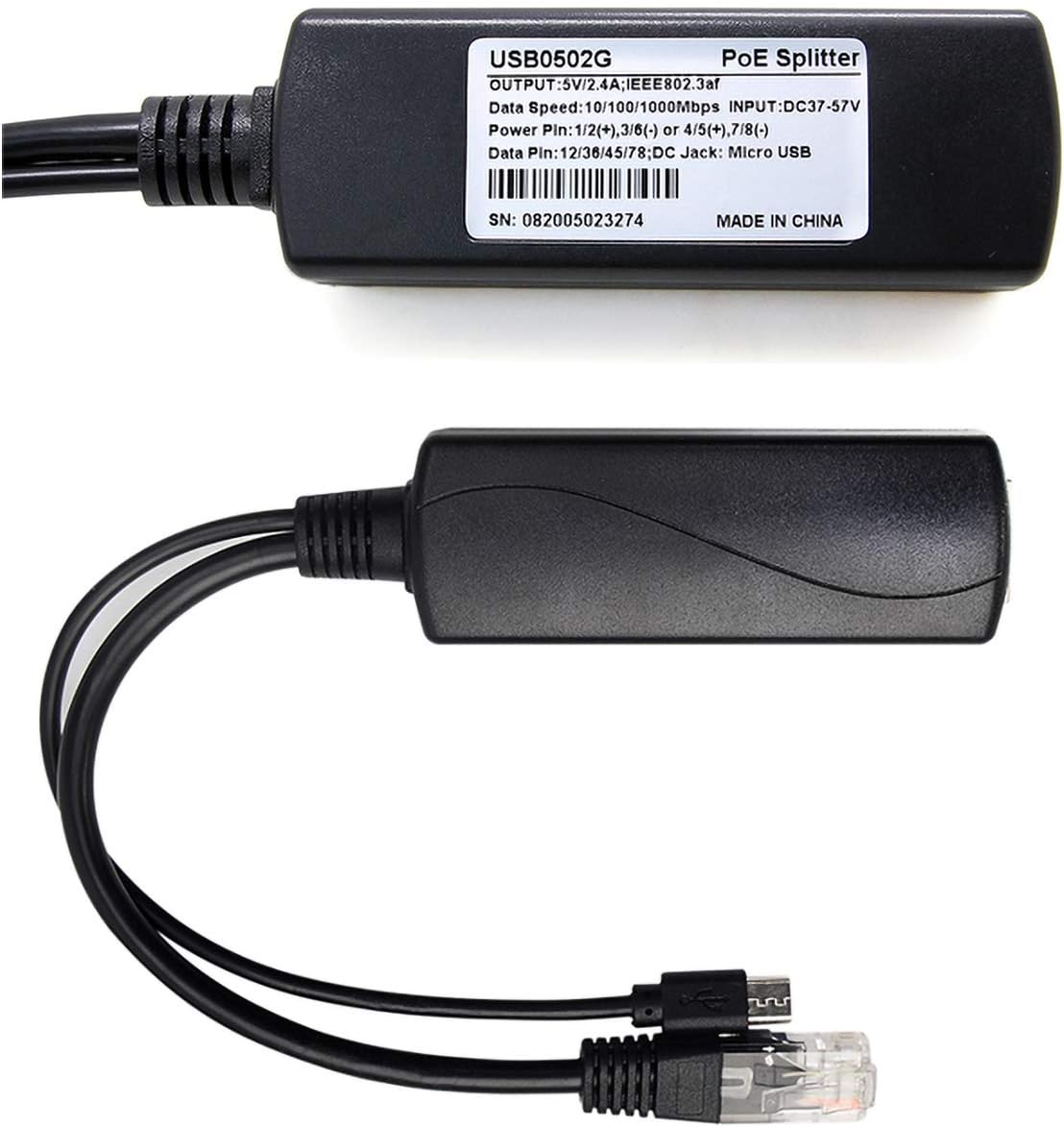 REVODATA Gigabit Micro USB PoE Splitter 5V 2.4A - Image 3