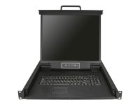 StarTech RKCONS1901 Rackmount KVM Console, Single Port VGA KVM with 19" LCD Monitor for Server Rack, Fully Featured Universal 1U LCD KVM Drawer with Cables & Hardware, USB Support, 50,000 MTBF