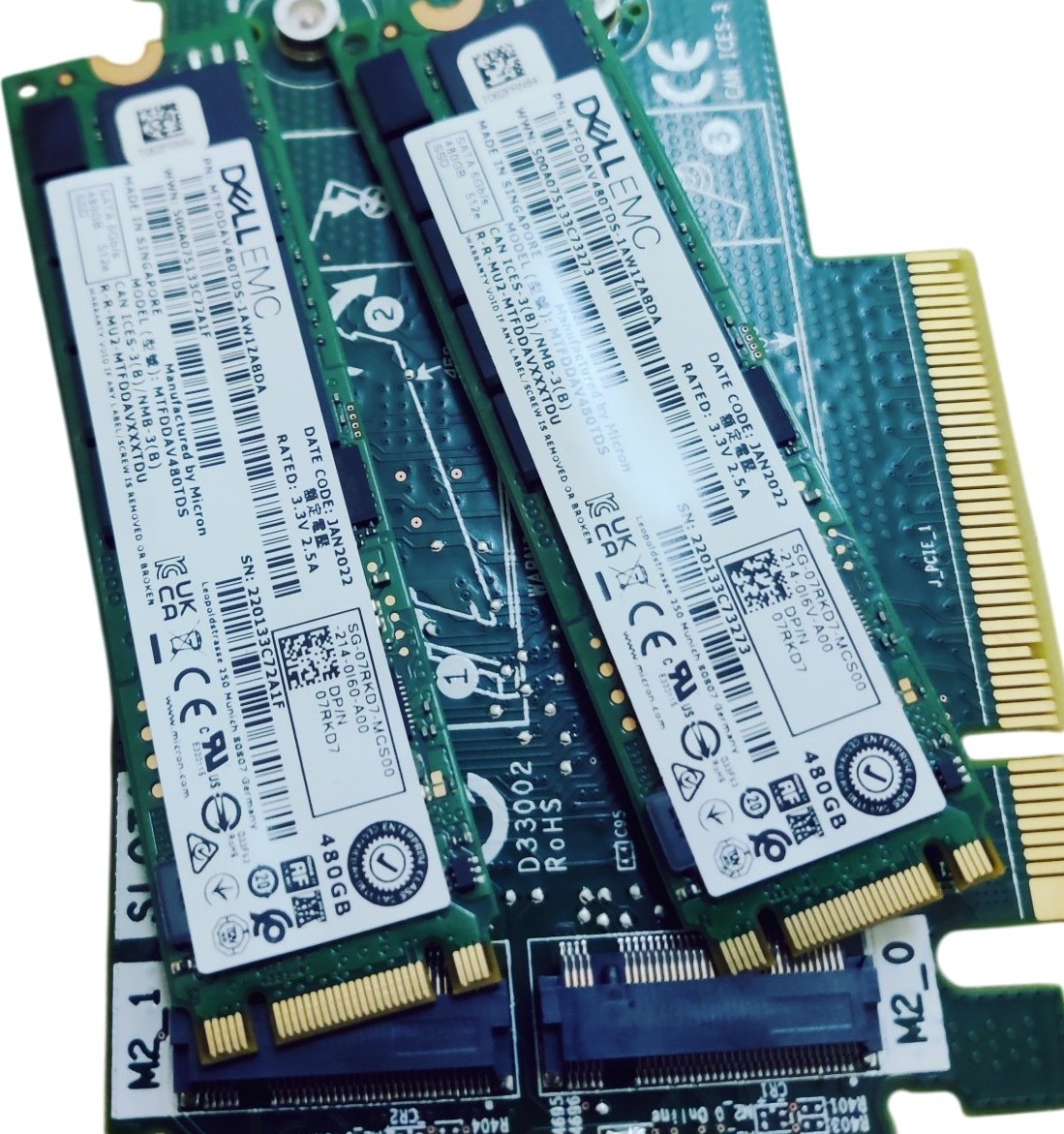 Dell BOSS Card PCIe M.2 with 2x 480GB SATA SSD Low Profile 7HYY4 07HYY4 / 2 x 480gb-7RKD7 - Image 6