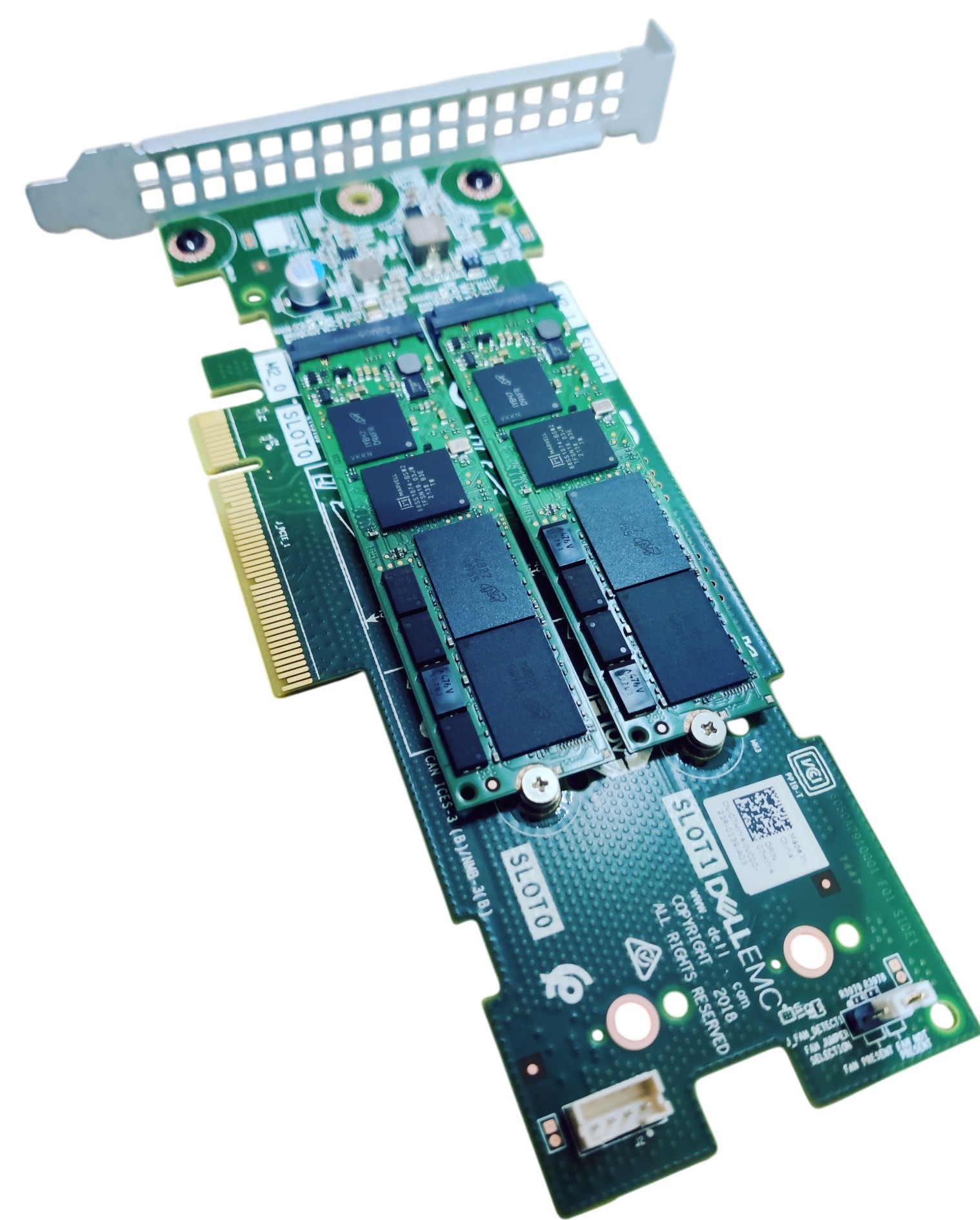 Dell BOSS Card PCIe M.2 with 2x 480GB SATA SSD Low Profile 7HYY4 07HYY4 / 2 x 480gb-7RKD7