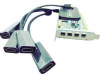 NVidia Quadro NVS510 2GB DDR3  - PCIe x16 Graphics Card 4 Screen Card with HDMI Cables low profile