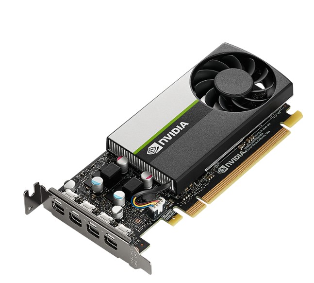 PNY Nvidia Quadro T1000 4GB GDDR6 4 x Mini Display Port low profile GPU - Vcqt1000atx