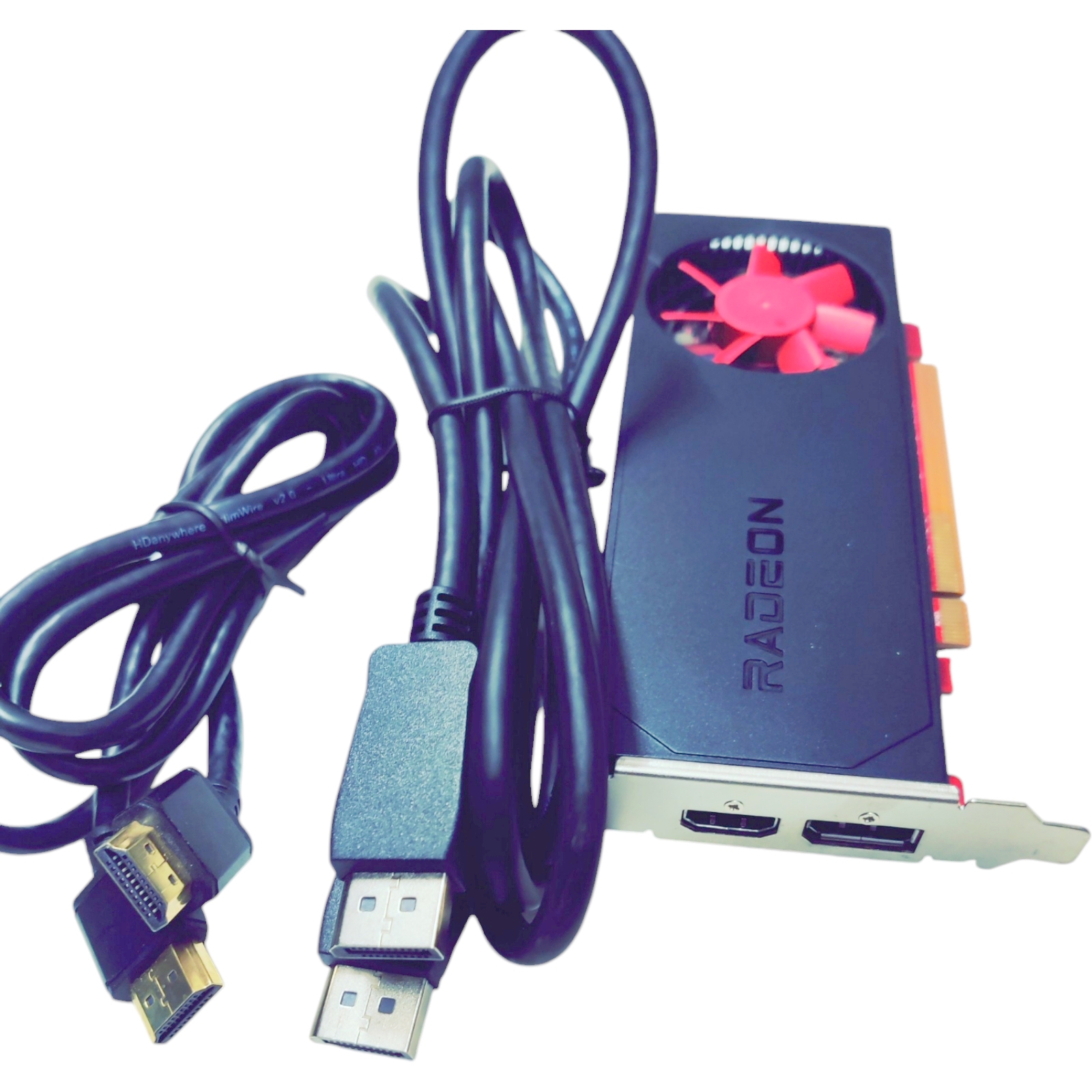 HP AMD Radeon RX 6300 Graphics Card + DVI HDMI Cables - 2 GB LOW PROFILE