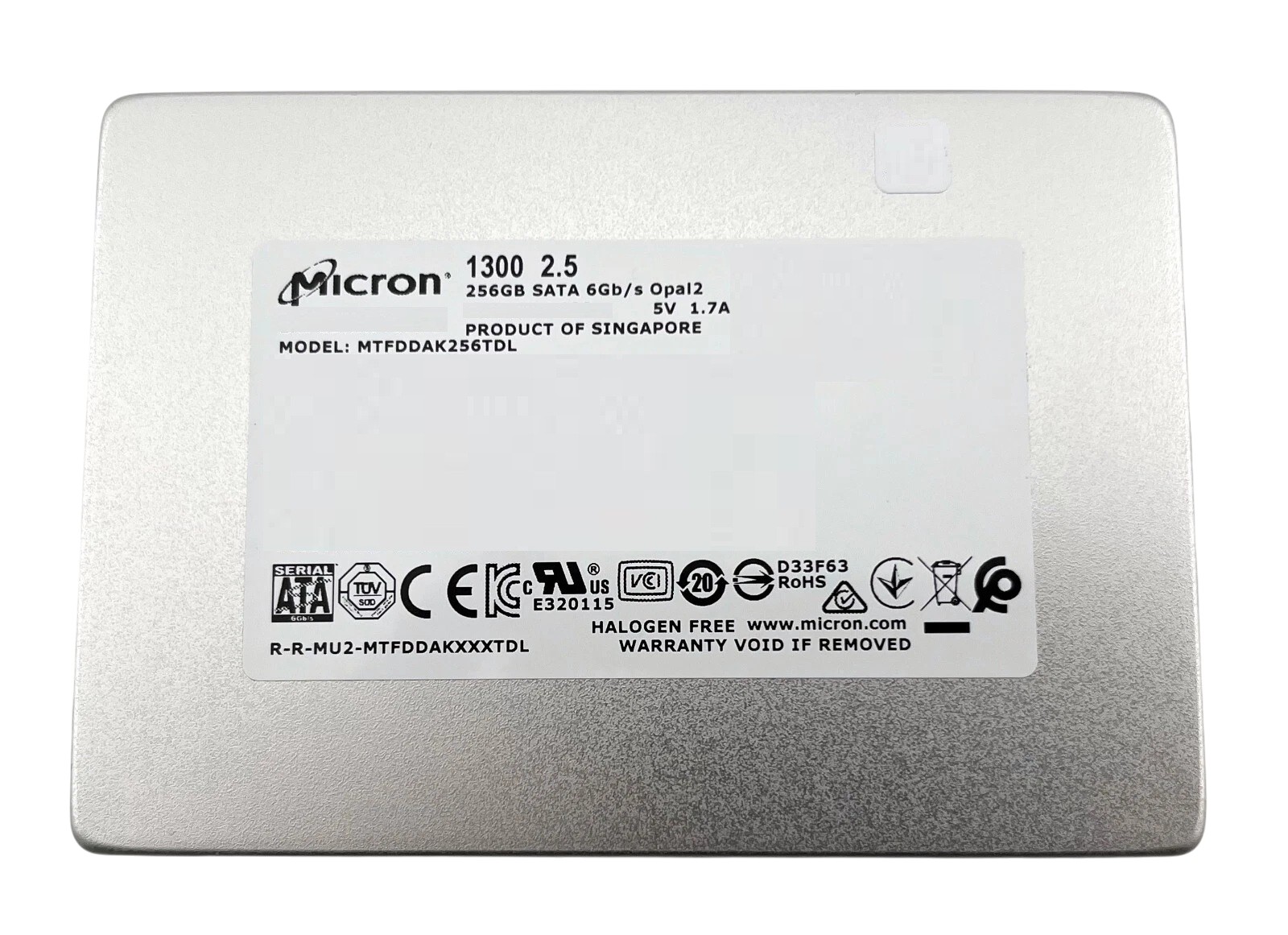 Micron 1300 256GB 6G SATA SFF (2.5-inch) MTFDDAK256TDL Solid State Drive OPAL2