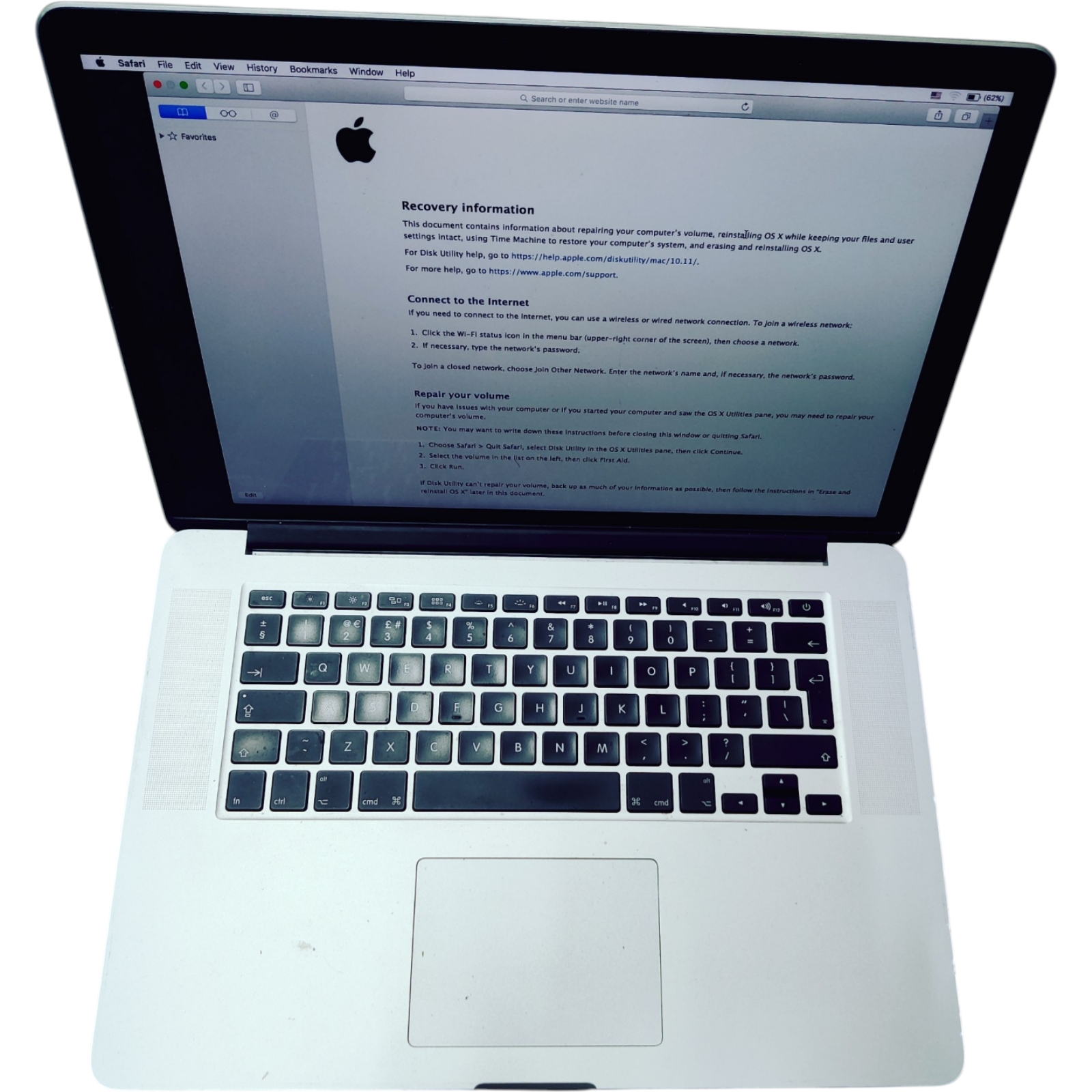 Apple MacBook Pro 15" 2015 A1398 **SPARES or REPAIR** No SSD - i7 4770HQ 2.2GHz 16GB Ram - Image 10