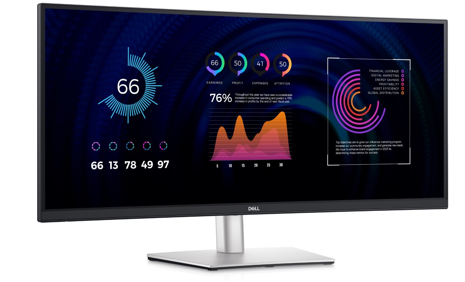 Dell P3424WE 34" 60Hz 5ms WQHD Curved USB-C Hub Monitor