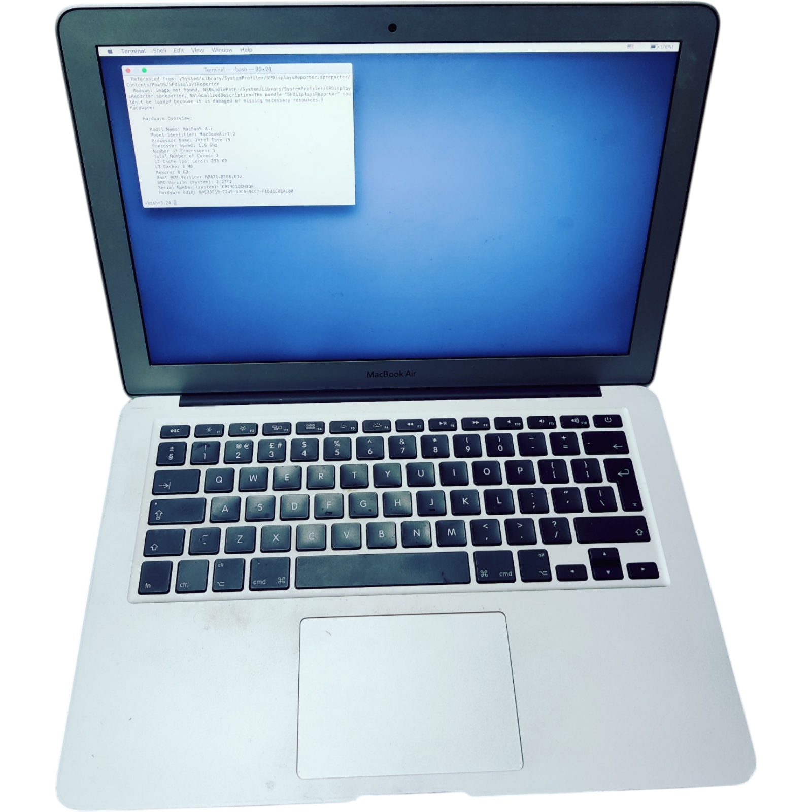 Apple MacBook Air A1466 **SPARES or REPAIR** I5 8GB Ram No SSD - Image 9