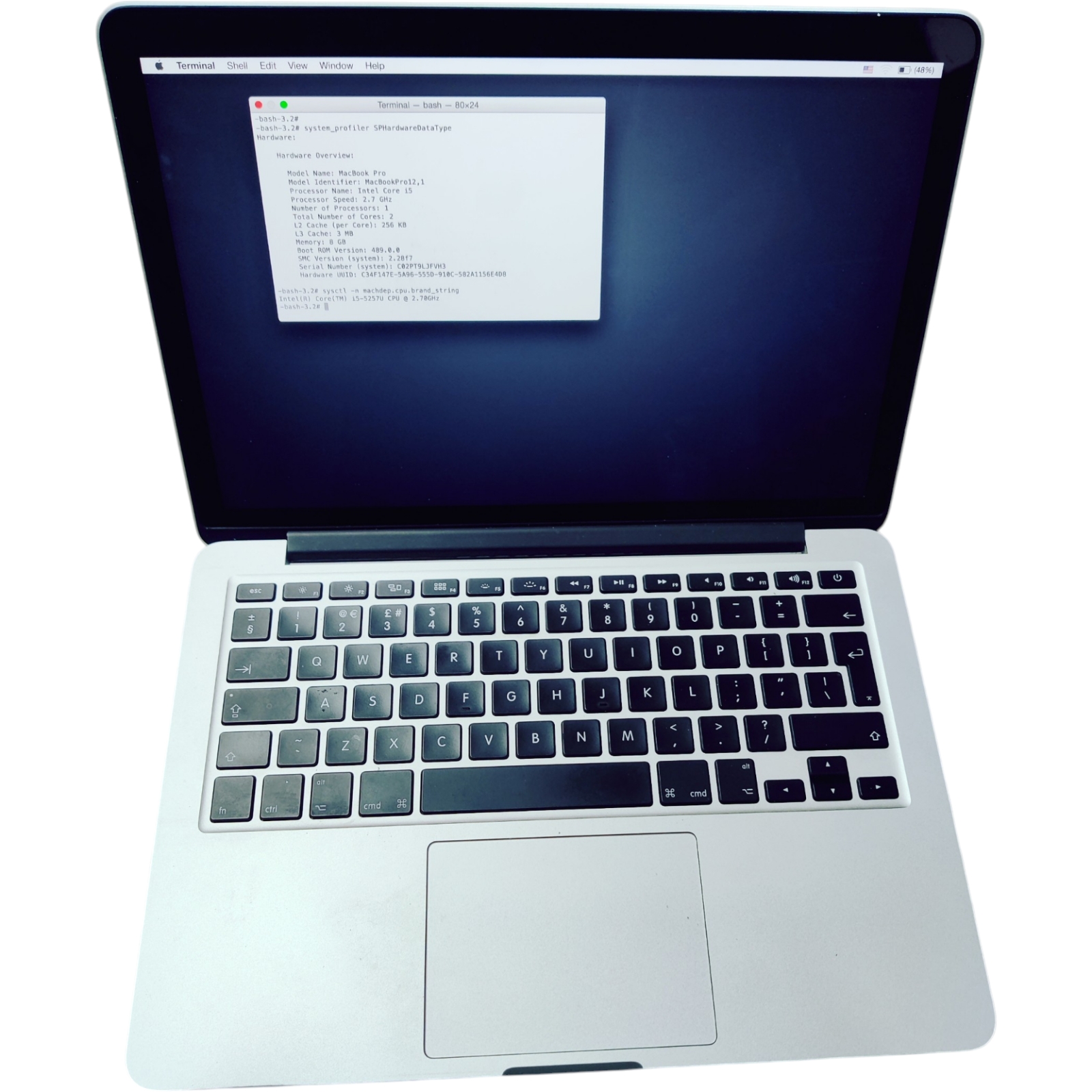 Apple MacBook Pro 12,1 13″ A1502 – i5-5257u 2.7GHz 8GB Ram **SPARES or REPAIR** No SSD - Image 4