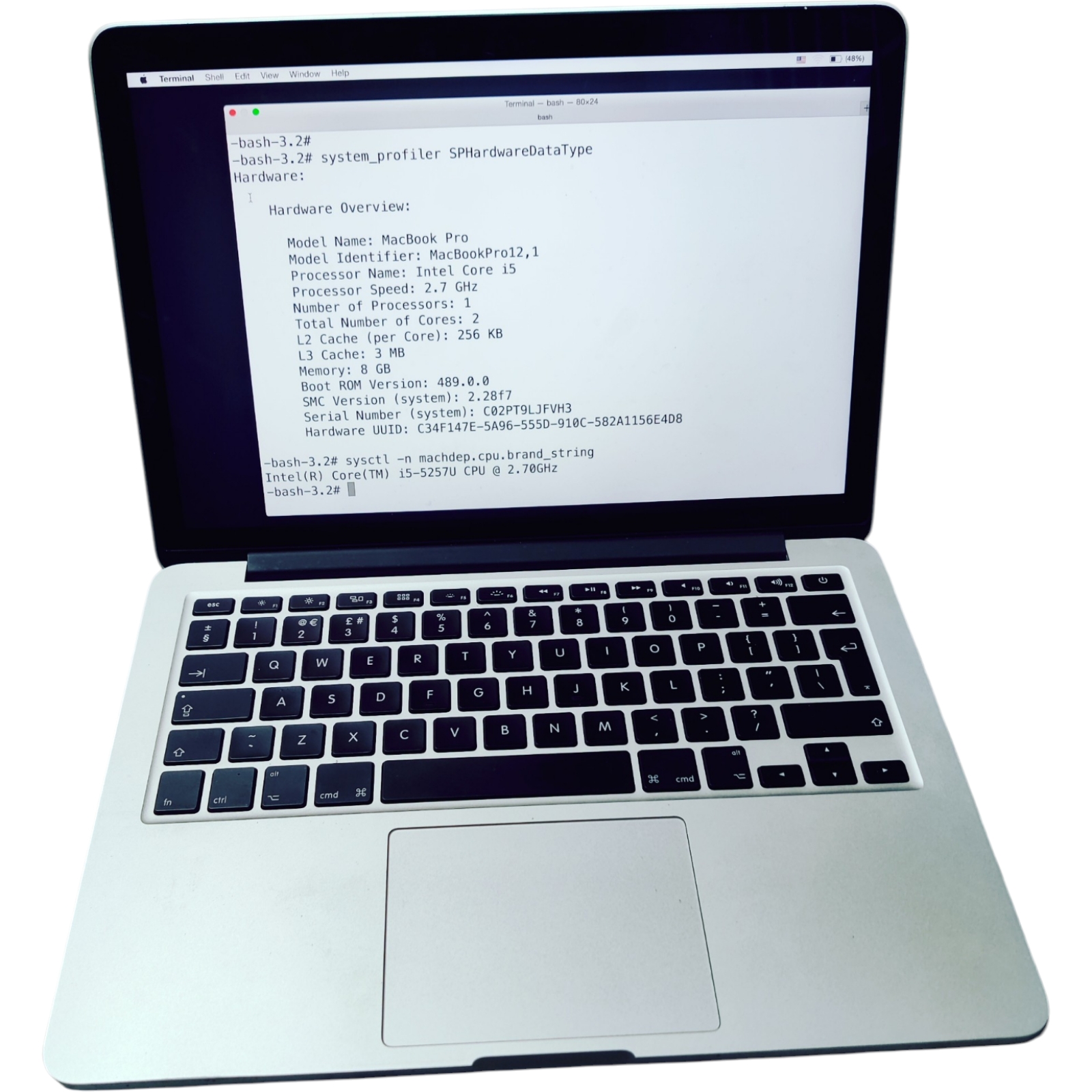 Apple MacBook Pro 12,1 13″ A1502 – i5-5257u 2.7GHz 8GB Ram **SPARES or REPAIR** No SSD - Image 6