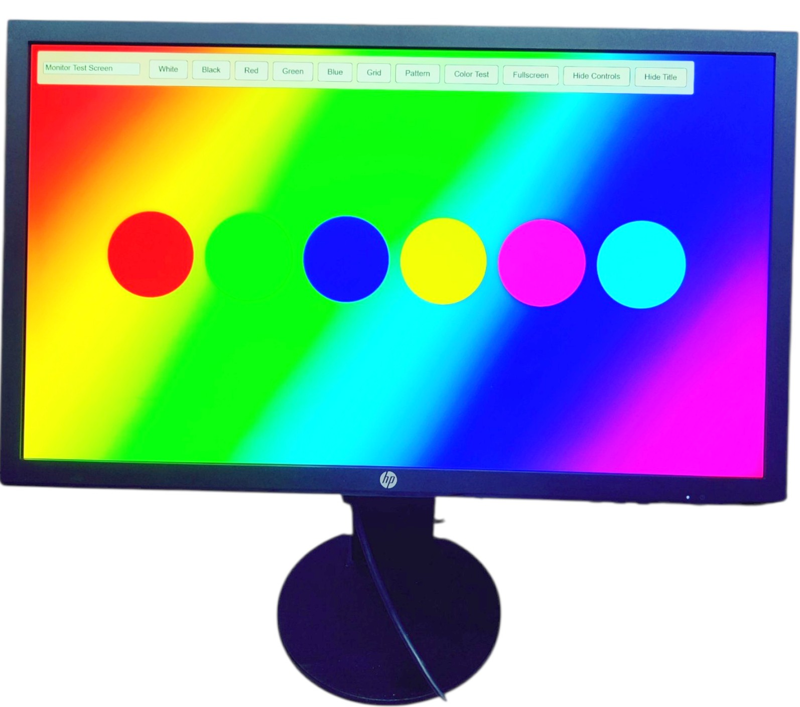 HP V24 24-inch HDMI Monitor - Tilt Swivel Rotate - Stand HDMI VGA AND UK MAINS LEADS - Image 2