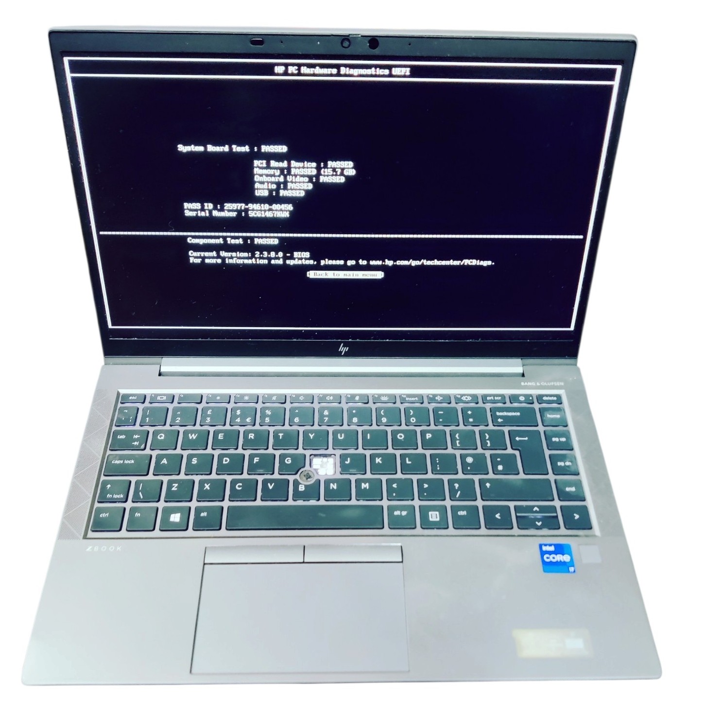 HP ZBook Firefly 14 G8 i7 11th Gen 16GB RAM **For Parts** No Hard Drive - Image 2
